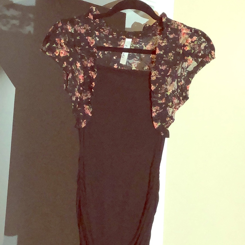 Black dress with connected shawl